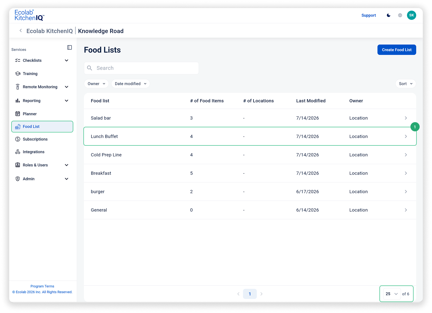Step 1. Navigate to the Food items.png