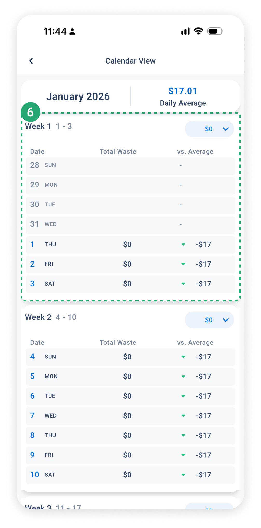 Submit Waste from Calendar View (Mobile)_ Step 6-7.png