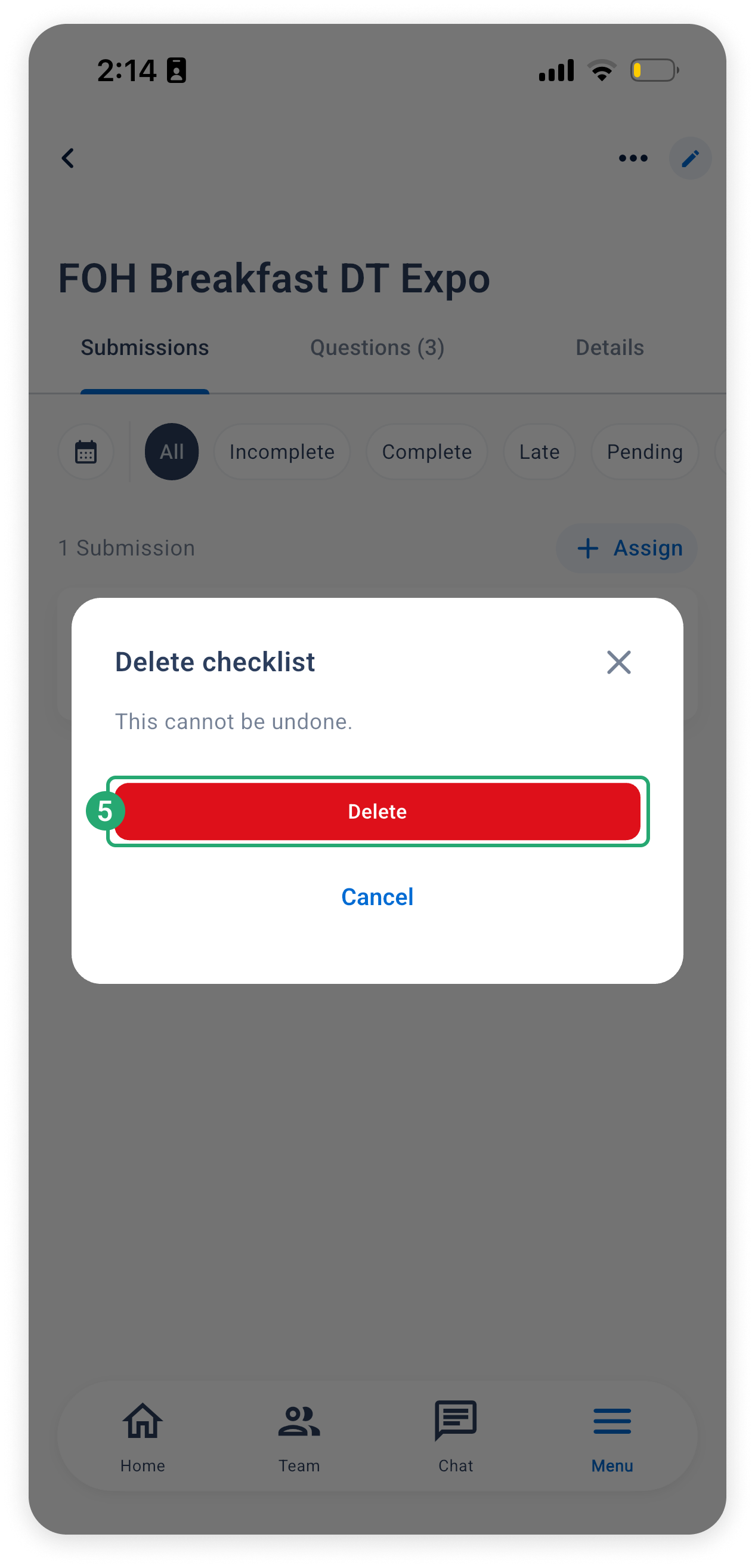 Delete a Checklist (Mobile) 5.png